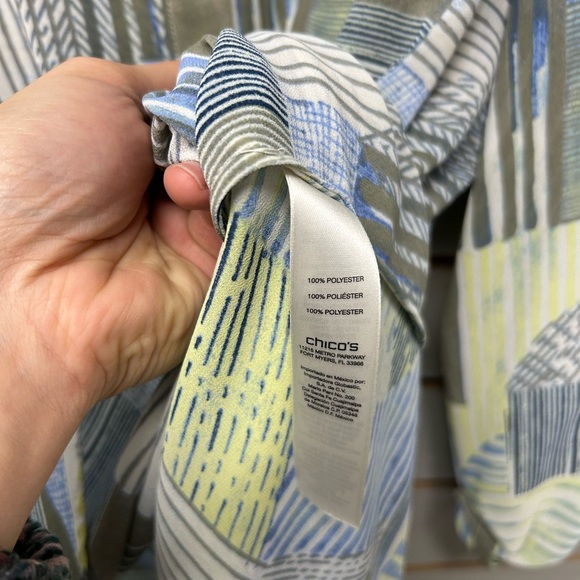 Chico's Multicolor Abstract Blouse - Picture 3 of 7